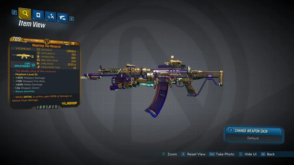 The Monarch - Vladof Assault Rifle